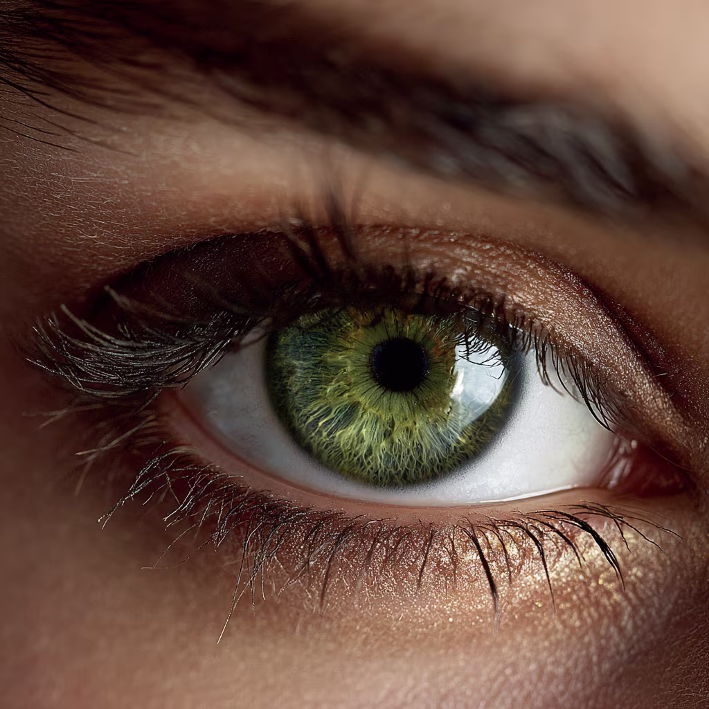 olive-green eye color
