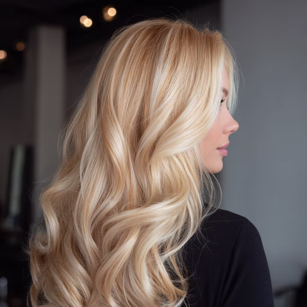 bright-blonde hair color