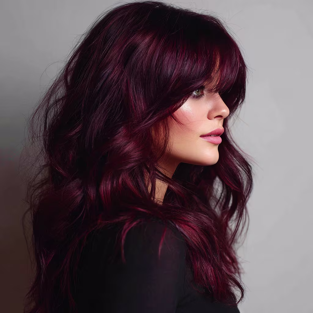 cool-burgundy hair color