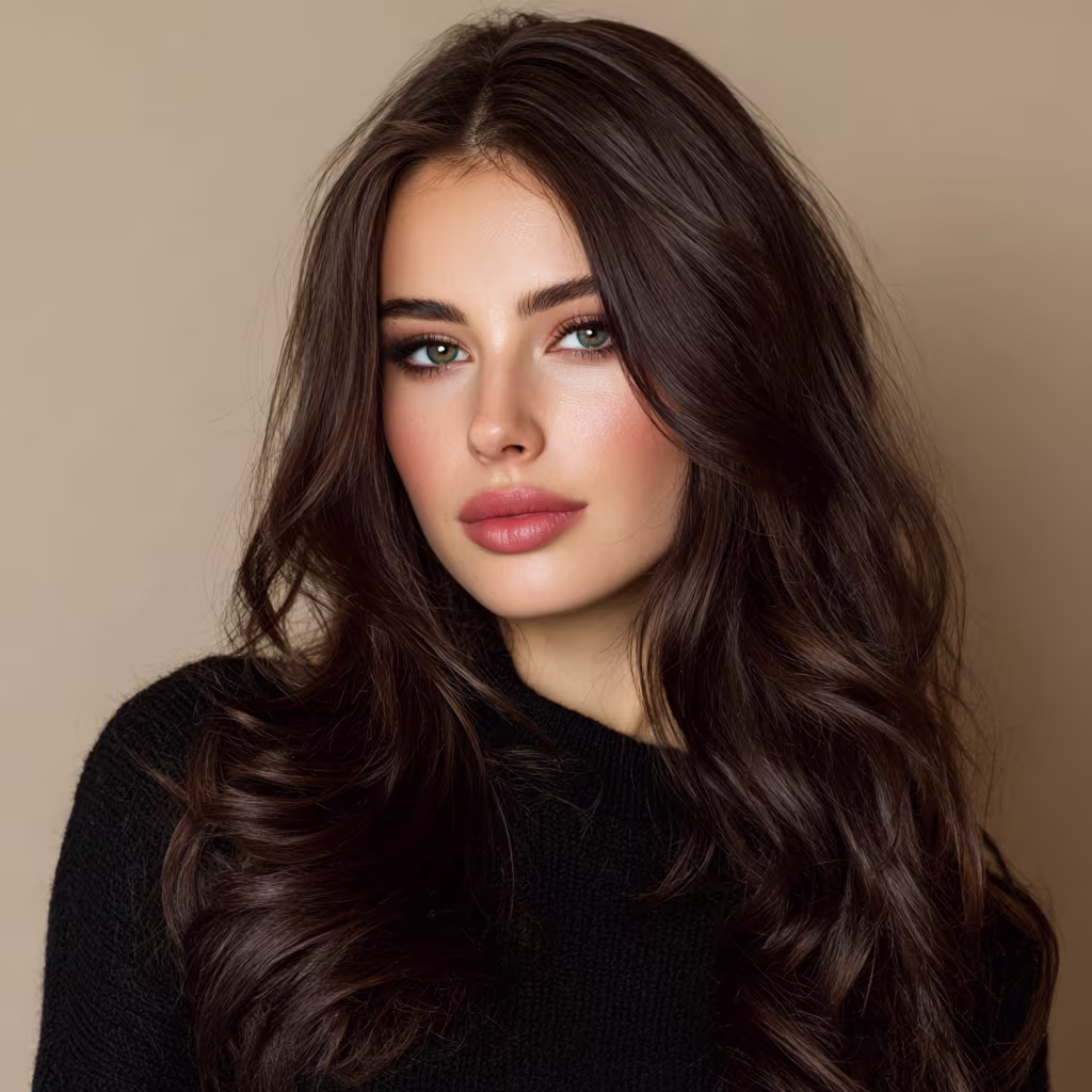 deep-brown hair color