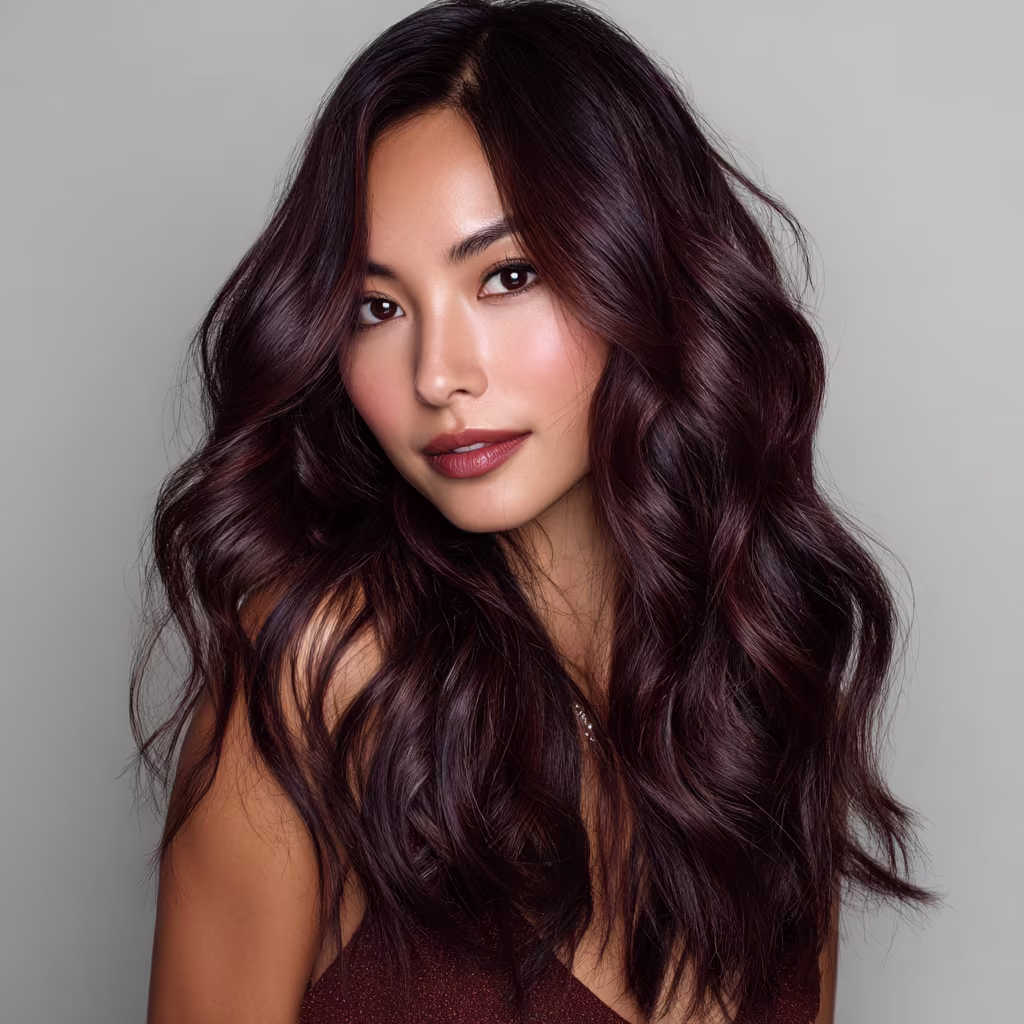 deep-mahogany hair color