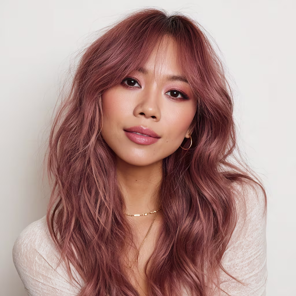 dusty-rose-brown hair color