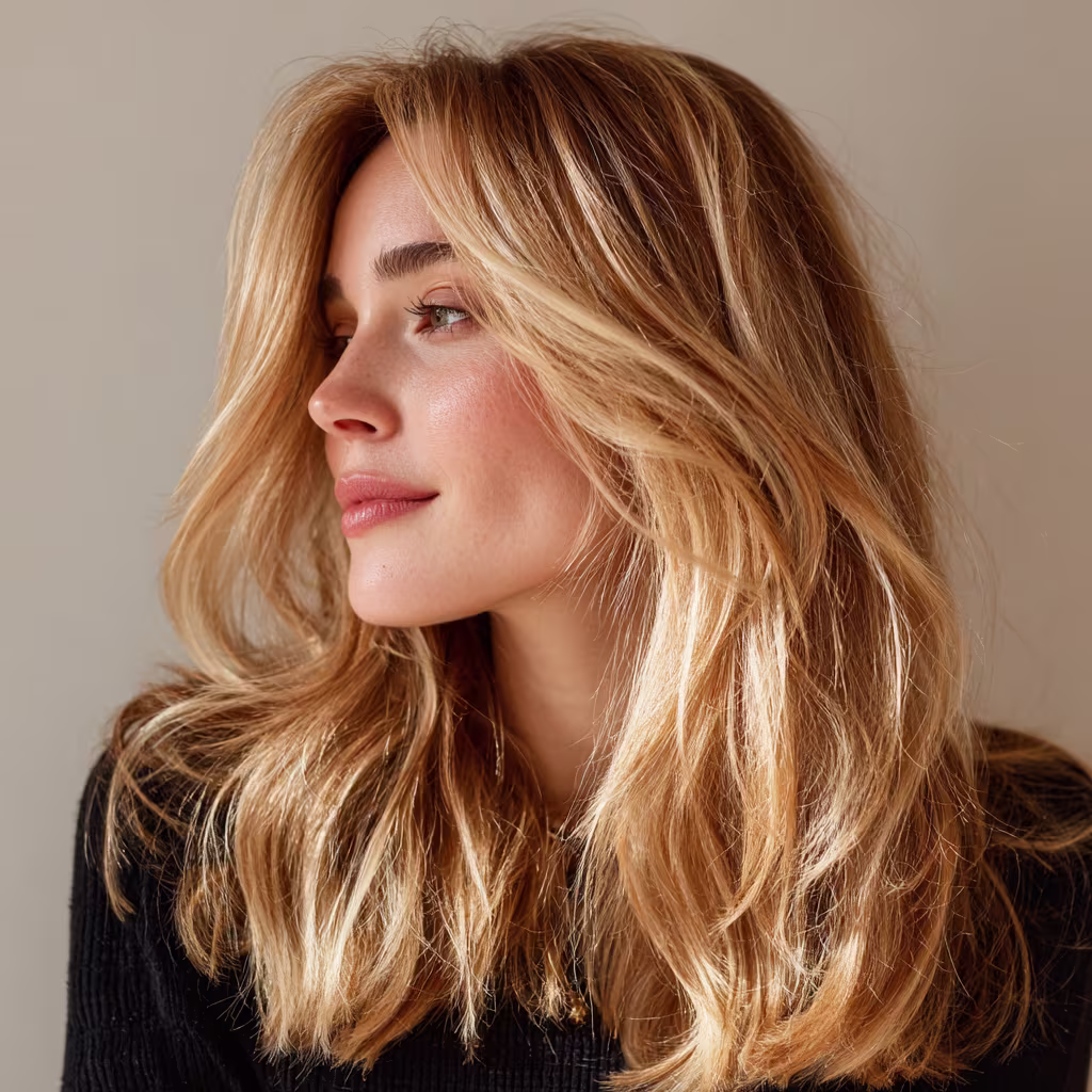 golden-blonde hair color