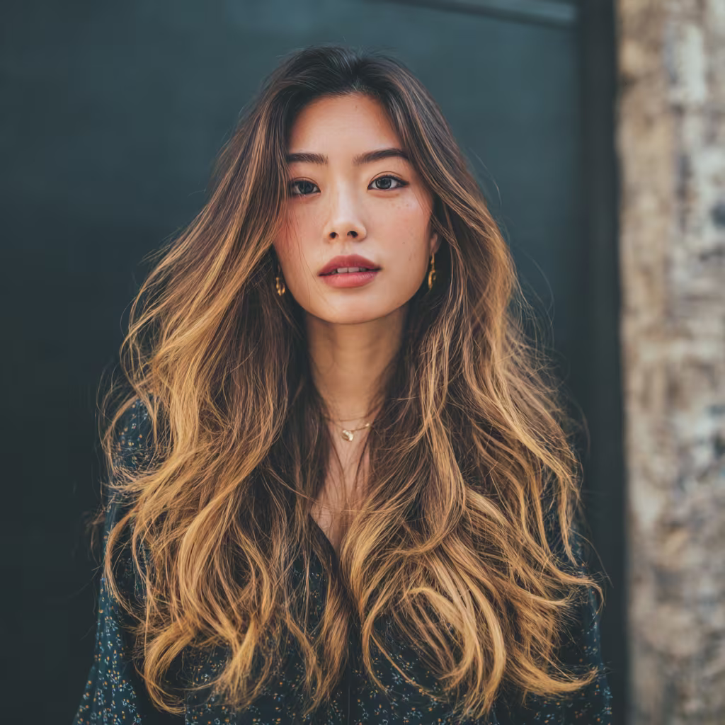 golden-caramel hair color