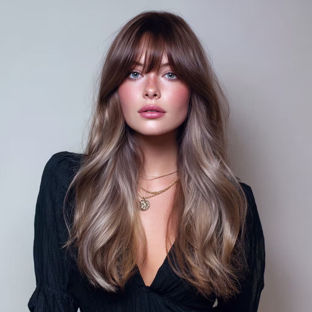 icy-ash-brown hair color