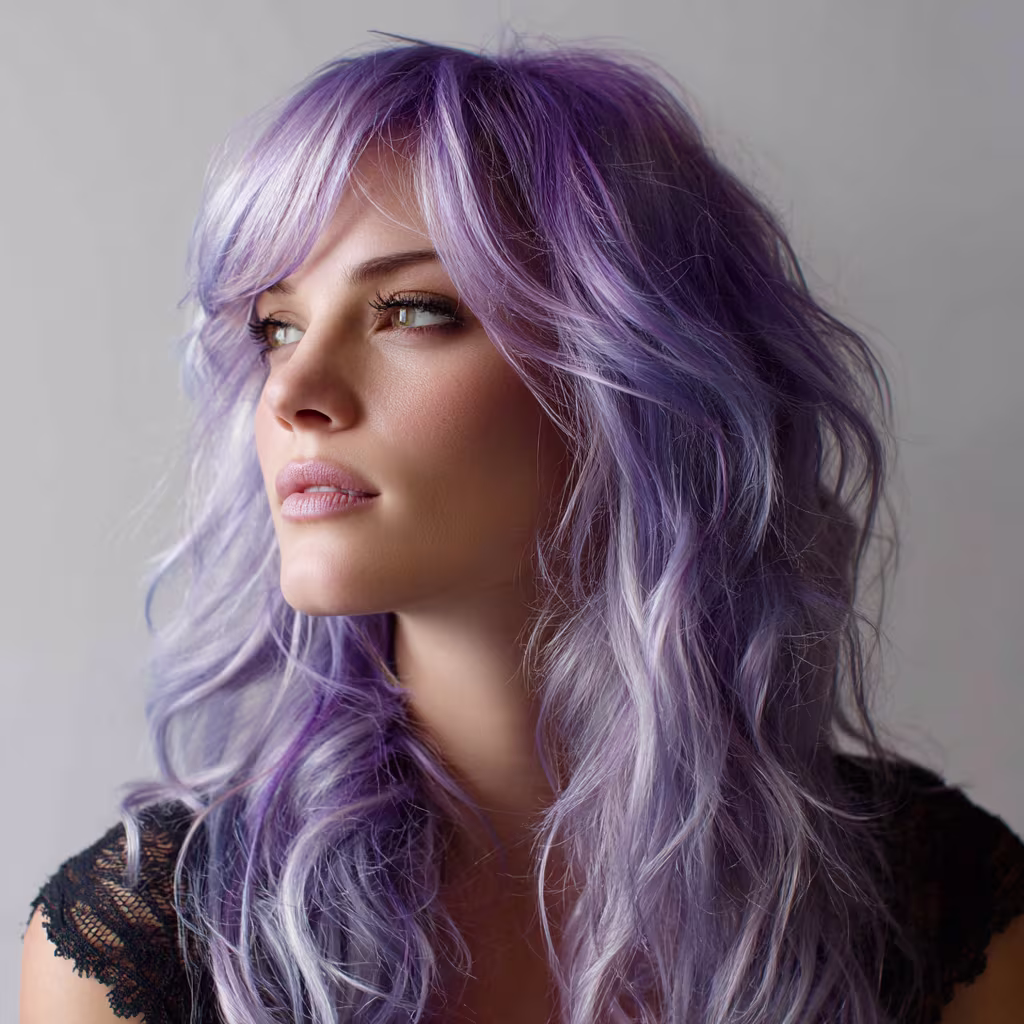 icy-lavender hair color