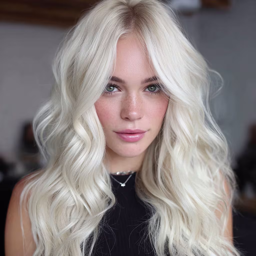platinum-blonde hair color