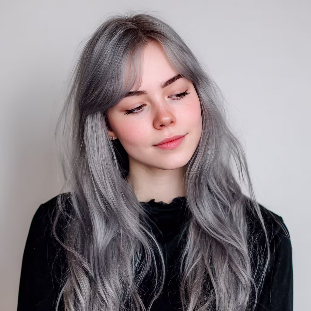 soft-slate-grey hair color