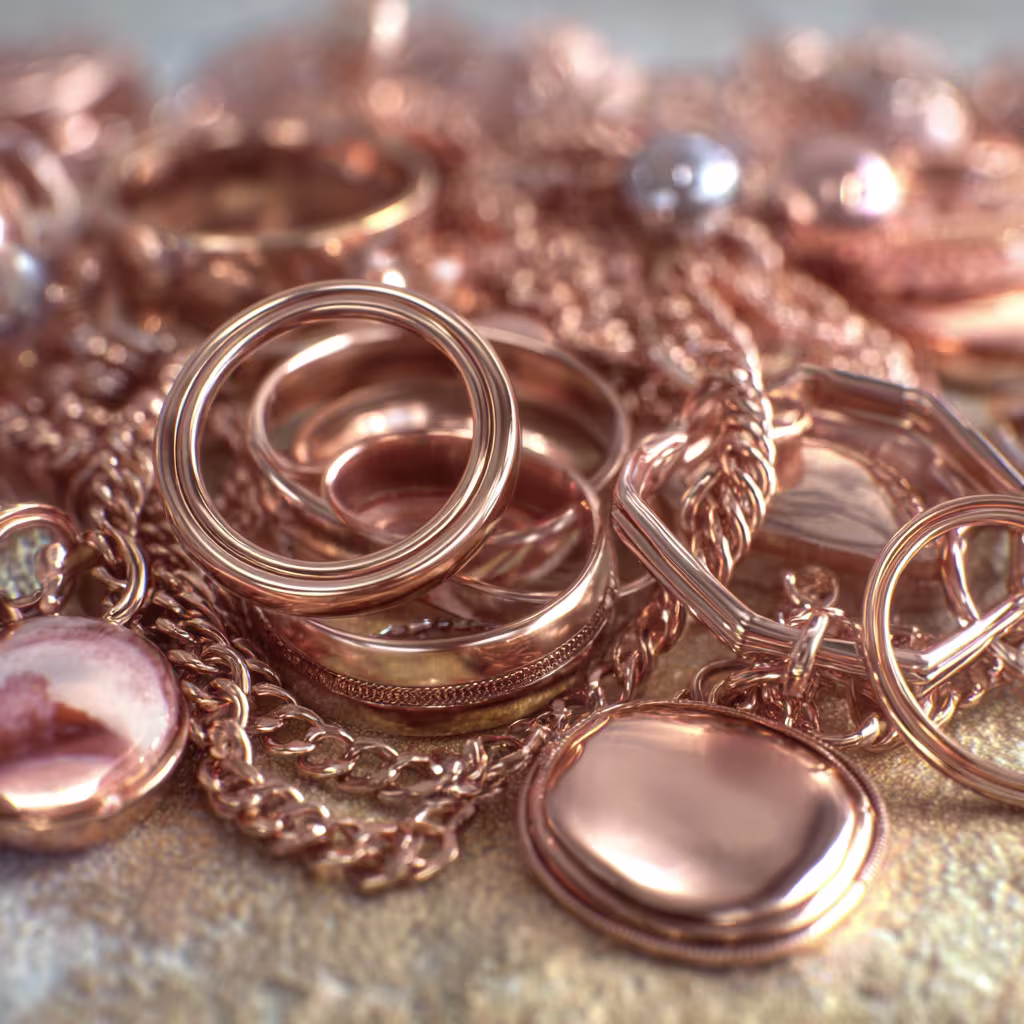 muted-rose-gold metal