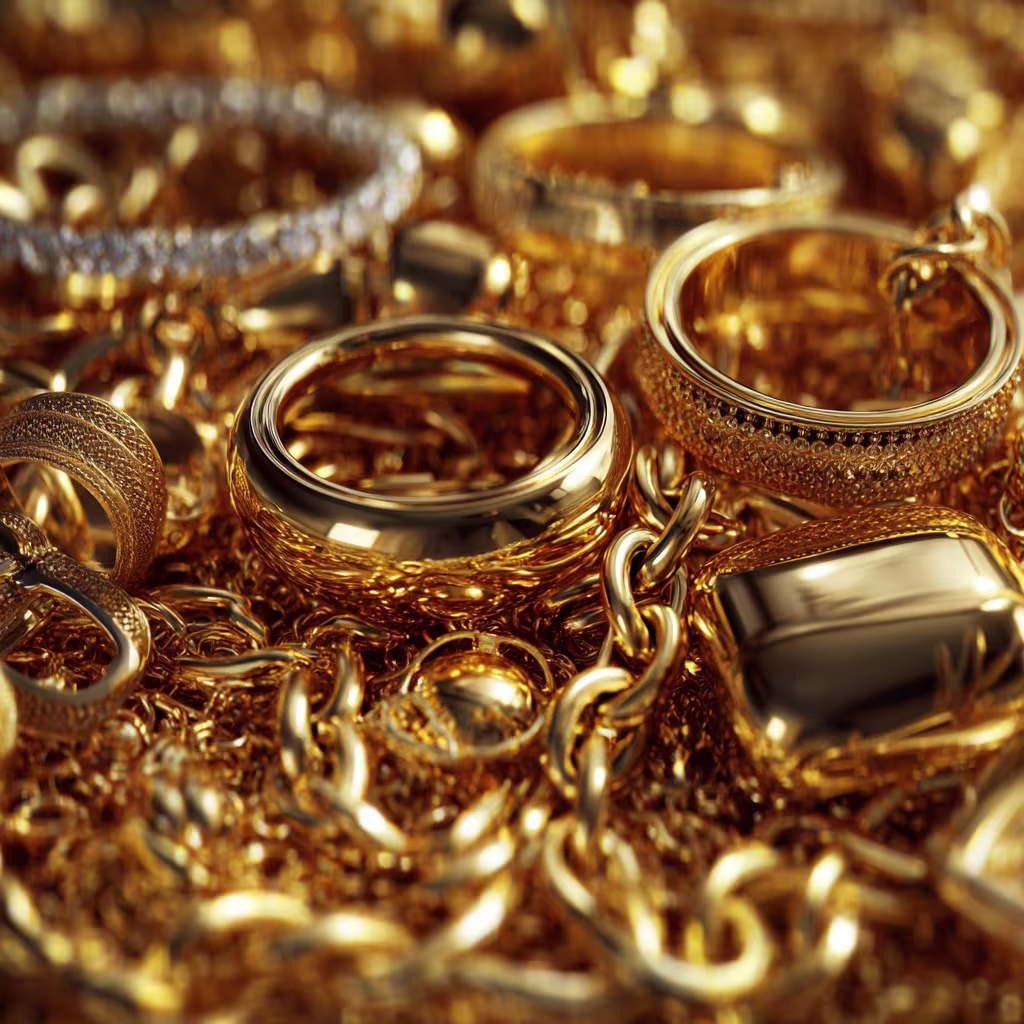 shiny-yellow-gold metal